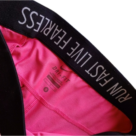 Nike Dri Fit pink print cropped leggings small - Picture 7 of 8